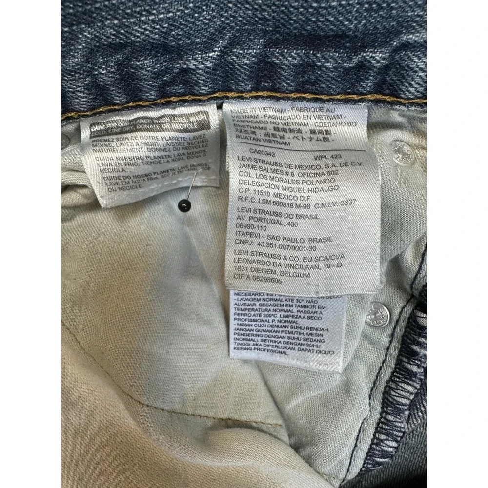 Levi's Denim Cut‎ Off Shorts Mens W36 Blue Good Frayed Hem Distressed Jorts